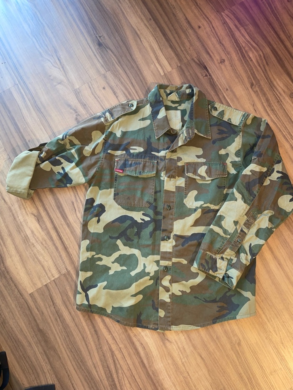 Rothco ultra force MW4 Casual Camo Button jacket/shirt- Green Camouflage